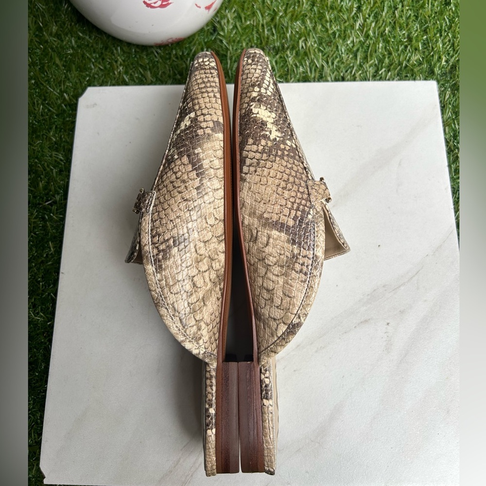 Sam Edelman mules slip on Evelan in Wheat Snake flats size 7.5 - Picture 12 of 15